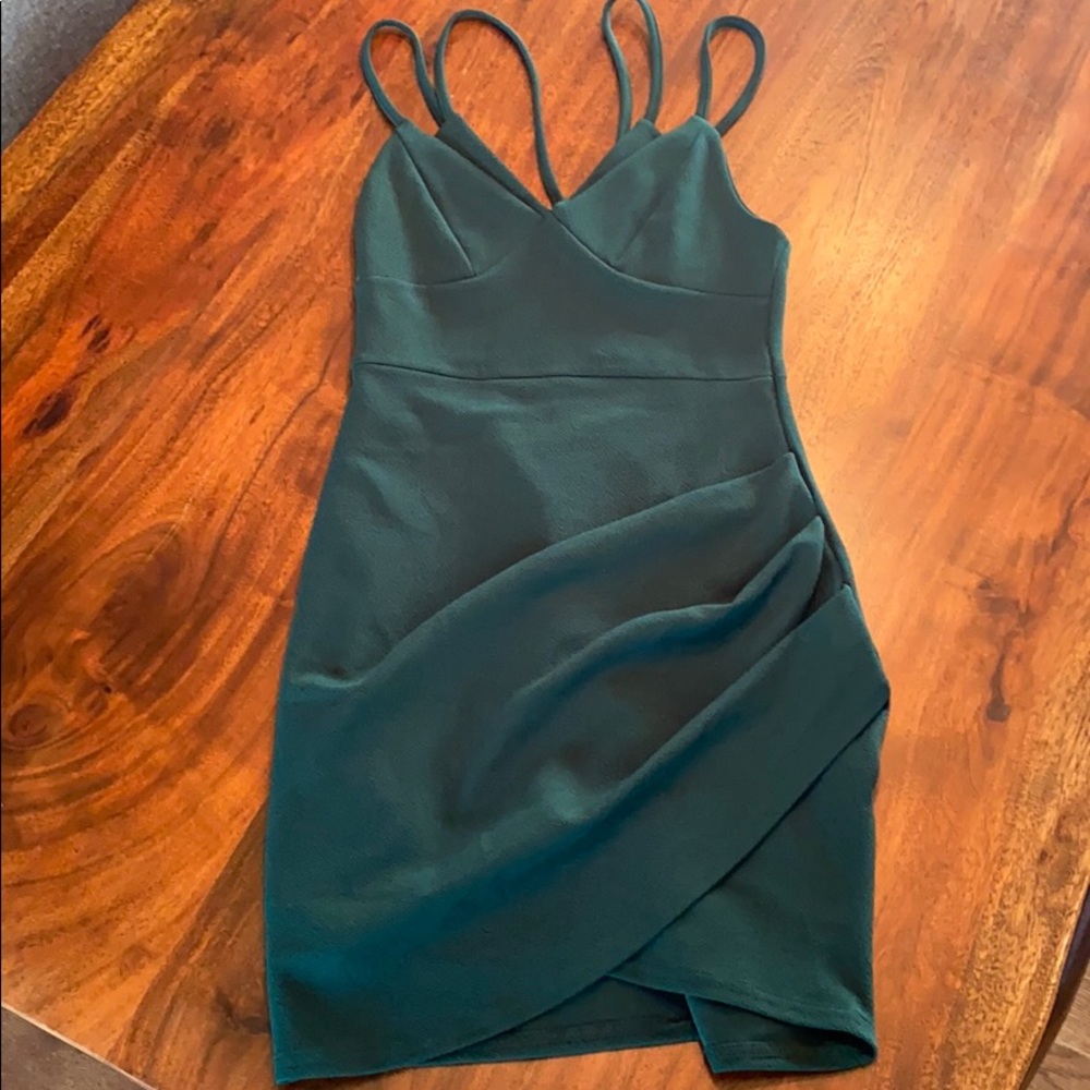 Green strappy dress